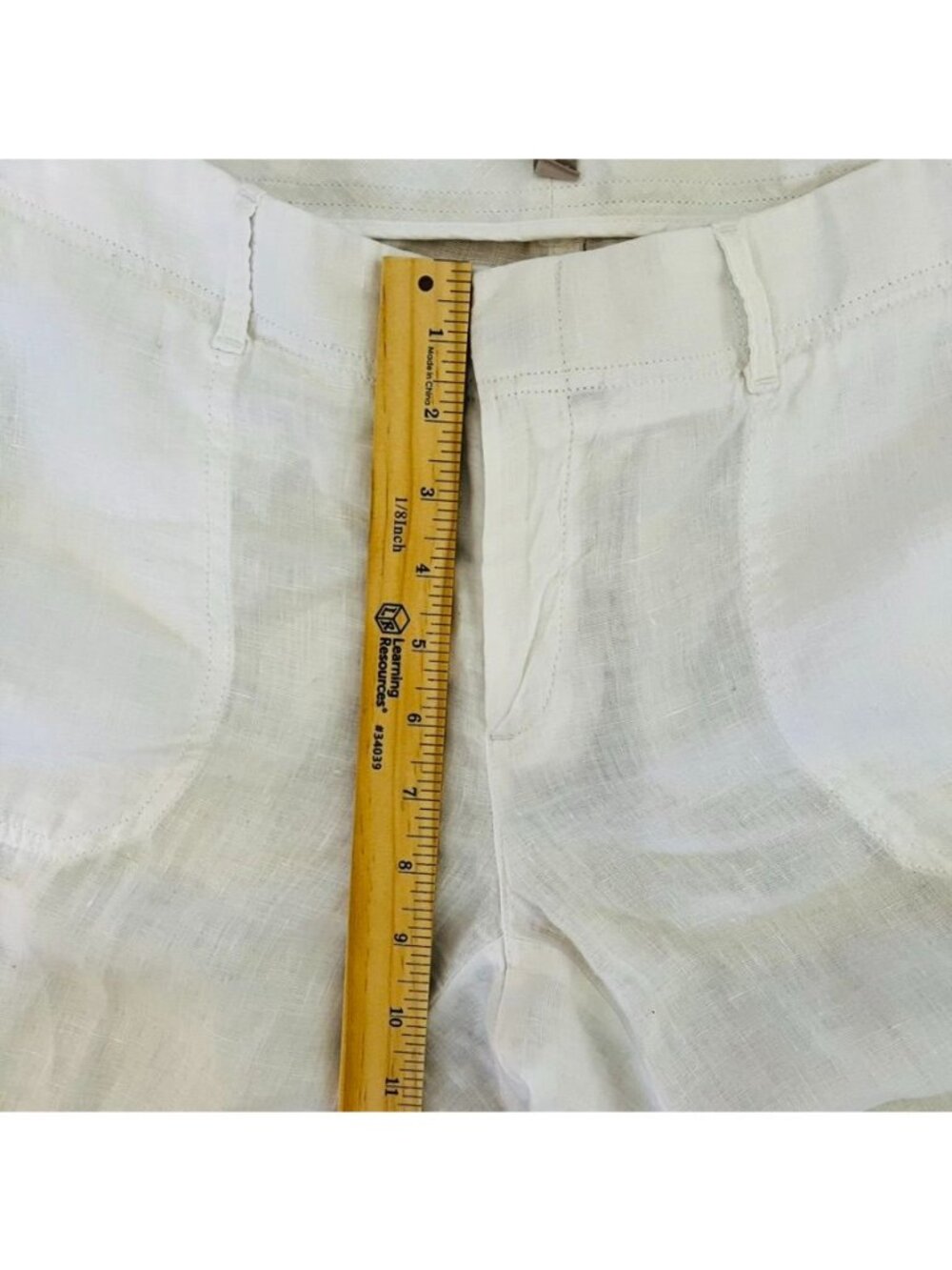 Banana Republic Womens Sz 6 White Linen Pants Lightweight Euro Summer Resort - Picture 10 of 14